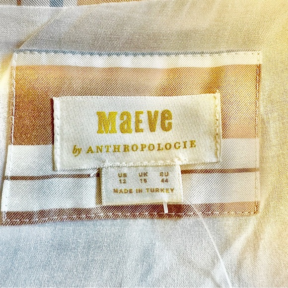 NWT Anthropologie asymmetrical wrap skirt by Maeve with stripes. - Picture 9 of 10